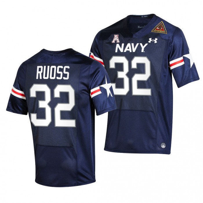 2021-22 Navy Midshipmen Isaac Ruoss Fly Navy Jersey Navy