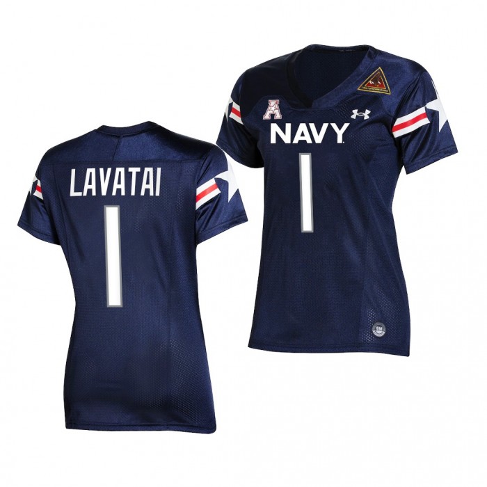 2021-22 Navy Midshipmen Tai Lavatai Fly Navy Navy Jersey Women