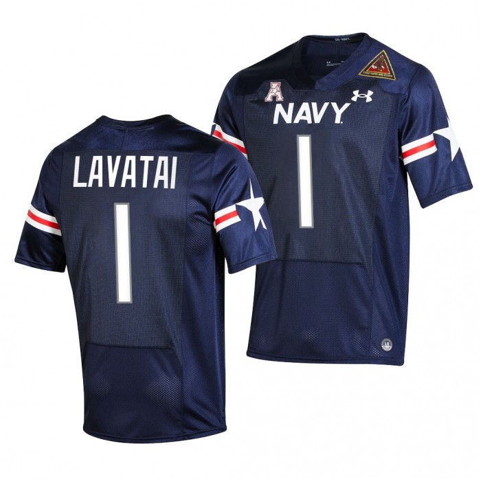 2021-22 Navy Midshipmen Tai Lavatai Fly Navy Jersey Navy