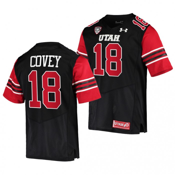2021-22 Utah Utes Britain Covey College Football Jersey Black