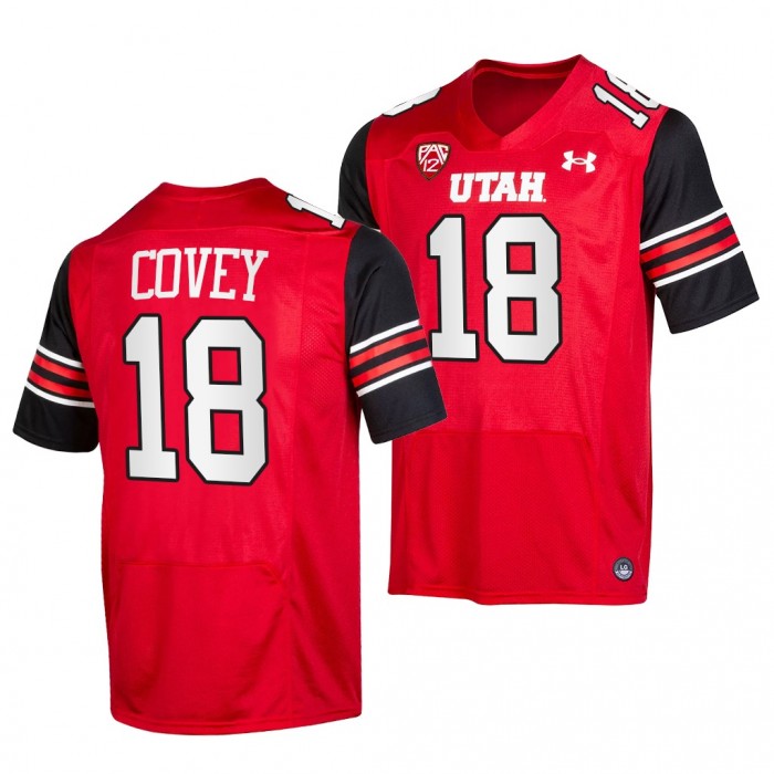 2021-22 Utah Utes Britain Covey College Football Jersey Red