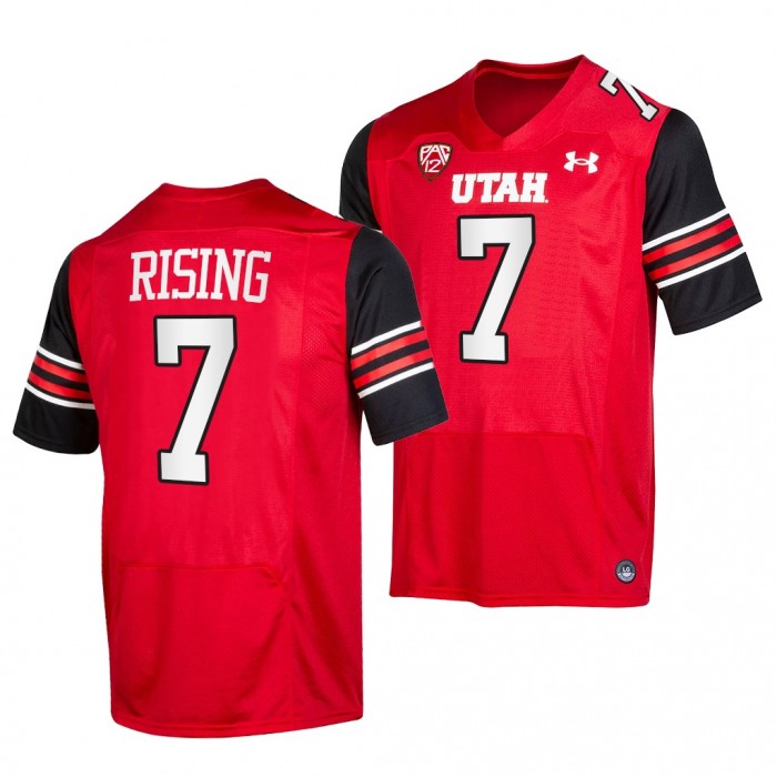 2021-22 Utah Utes Cameron Rising College Football Jersey Red