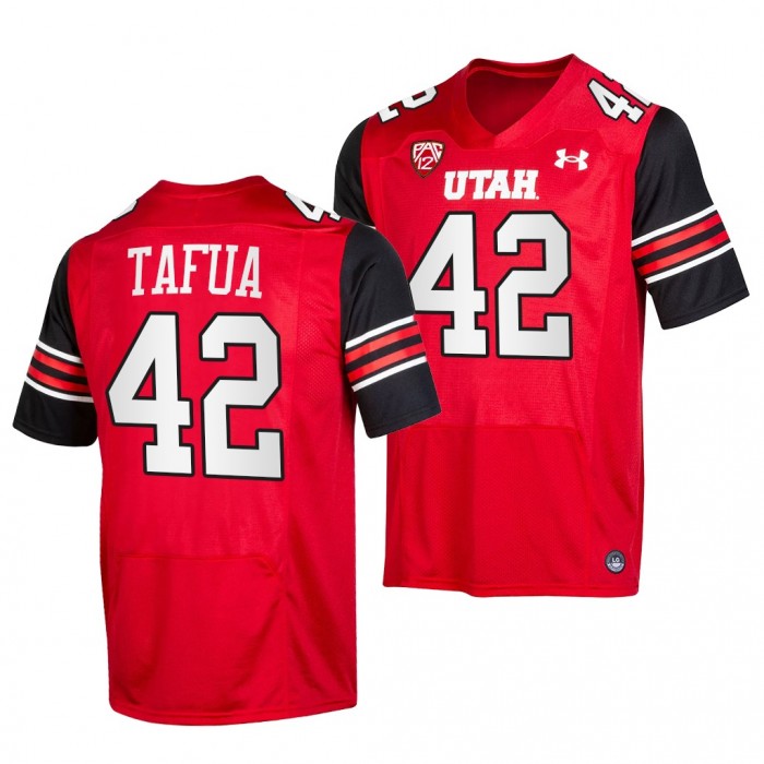 2021-22 Utah Utes Mika Tafua College Football Jersey Red