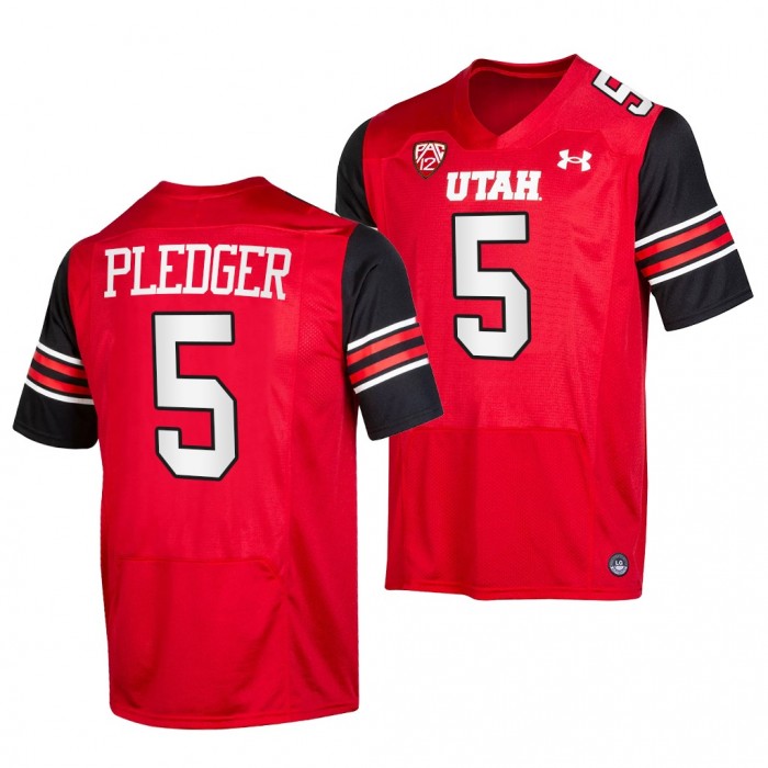 2021-22 Utah Utes TJ Pledger College Football Jersey Red