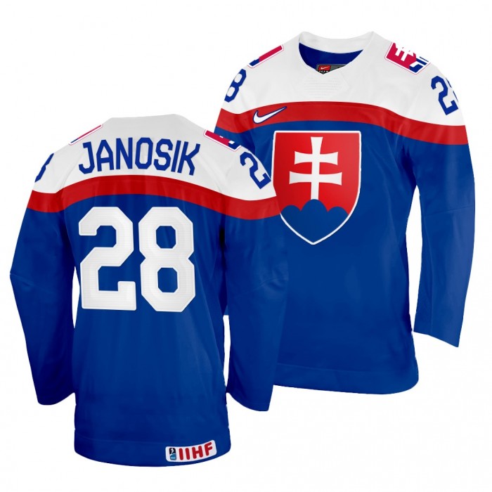 Adam Janosik Blue Slovakia 2022 IIHF World Championship Jersey