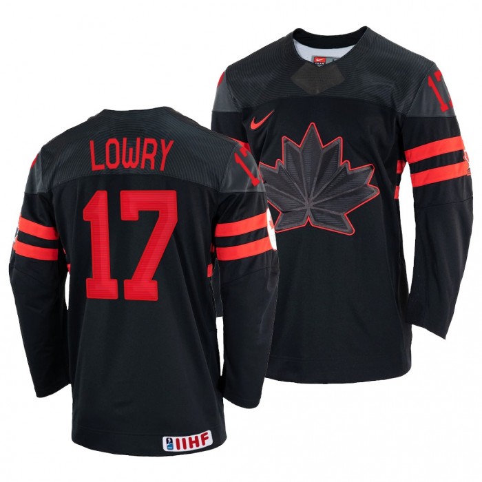 Adam Lowry Black Canada 2022 IIHF World Championship Jersey