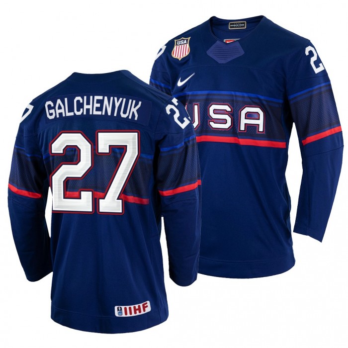 Alex Galchenyuk Navy USA 2022 IIHF World Championship Jersey