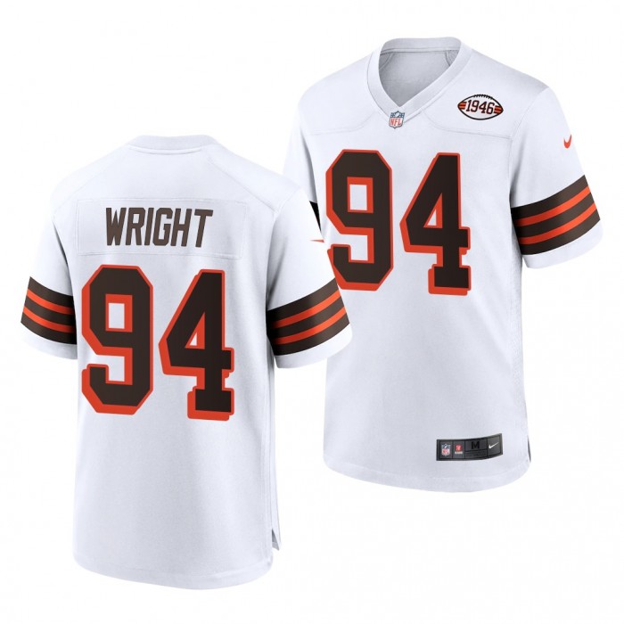 Alex Wright #94 Cleveland Browns 2022 NFL Draft White Men Game Jersey UAB Blazers