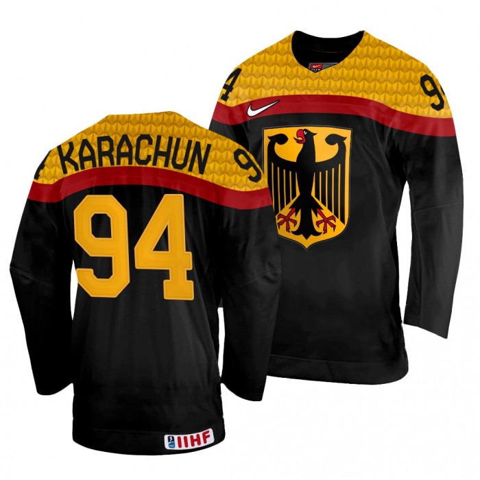 Alexander Karachun Black Germany 2022 IIHF World Championship Jersey