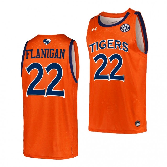 Allen Flanigan #22 Auburn Tigers 2022 College Basketball Unite As One Orange Jersey