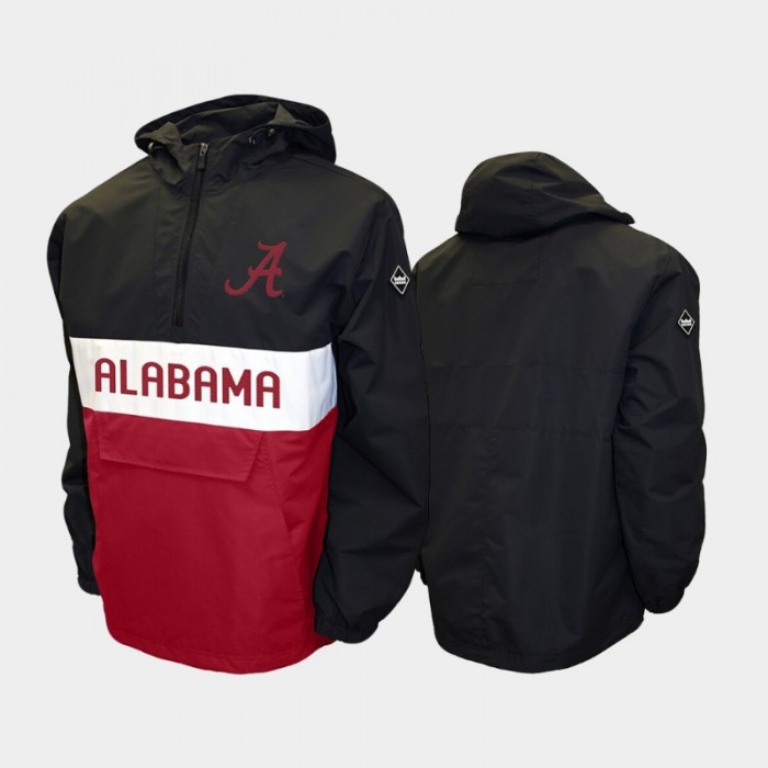 Alabama Crimson Tide Black Half-Zip Alpha Anorak Jacket