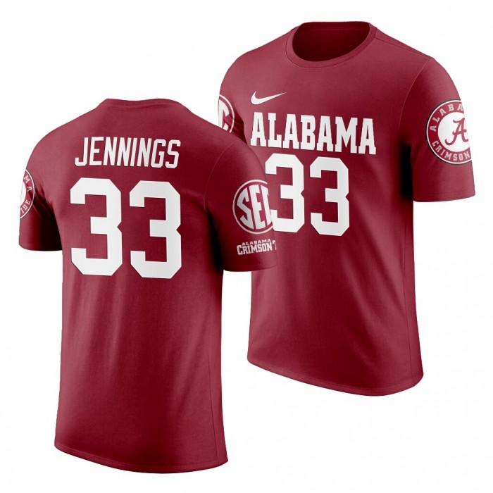 Alabama Crimson Tide Anfernee Jennings Crimson 2019 Name And Number NCAA Football T-Shirt