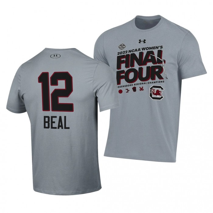 2022 NCAA Women's Basketball National Champions South Carolina Gamecocks Brea Beal Locker Room T-Shirt-Gray