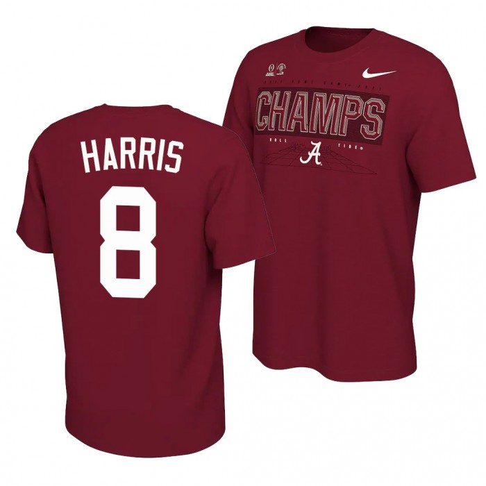 Alabama Crimson Tide Alabama Crimson Tide Christian Harris Crimson 2021 Rose Bowl Champions College Football Playoff T-Shirt