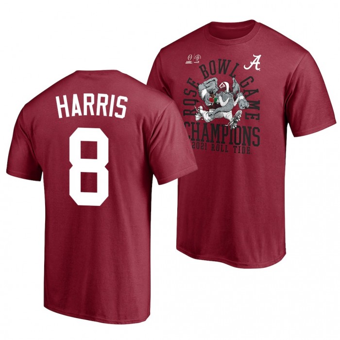 Alabama Crimson Tide Alabama Crimson Tide Christian Harris Crimson 2021 Rose Bowl Champions College Football Playoff T-Shirt