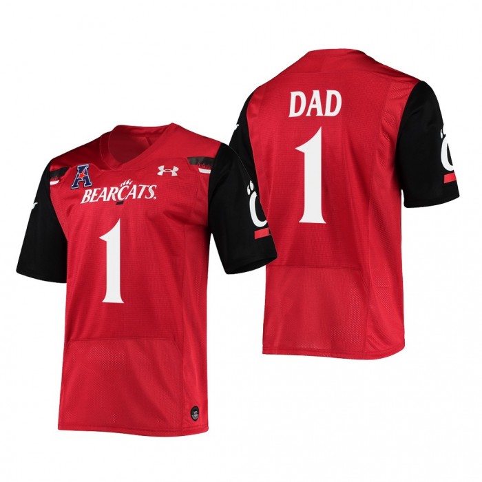 2022 Fathers Day Gift Cincinnati Bearcats Greatest Dad Jersey Red