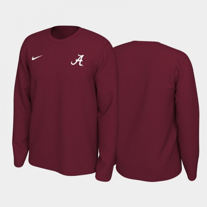Alabama Crimson Tide Crimson For Men Left Chest Logo Legend Long Sleeve T-Shirt