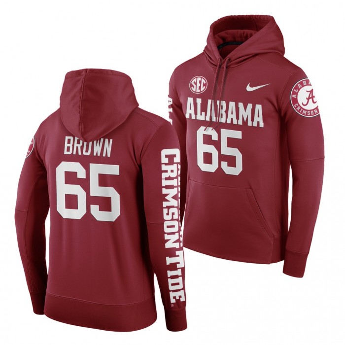 Alabama Crimson Tide Deonte Brown Crimson 2019 Name And Number NCAA Football Hoodie