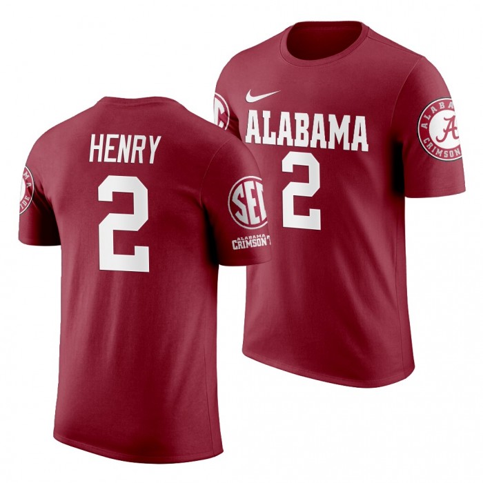 Alabama Crimson Tide Derrick Henry Crimson 2019 Name And Number NCAA Football T-Shirt