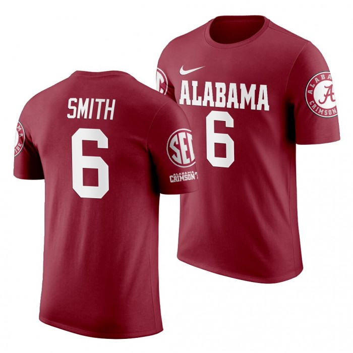 Alabama Crimson Tide Devonta Smith Crimson 2019 Name And Number NCAA Football T-Shirt