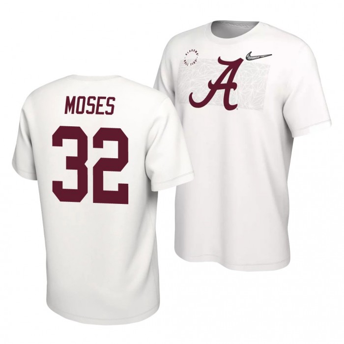 Alabama Crimson Tide Dylan Moses White Nike College Football Playoff T-Shirt