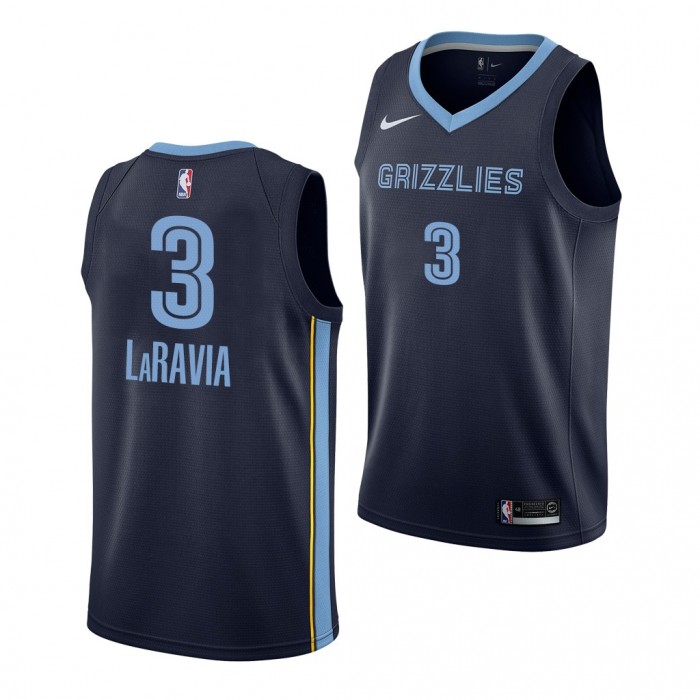 2022 NBA Draft Jake LaRavia #3 Grizzlies Navy Icon Edition Jersey Wake Forest