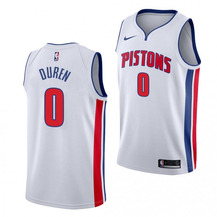 2022 NBA Draft Jalen Duren #0 Pistons White Association Edition Jersey Memphis Tigers