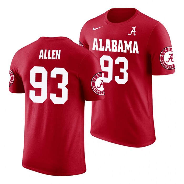 Alabama Crimson Tide Jonathan Allen Red Future Stars Washington Redskins Football T-Shirt