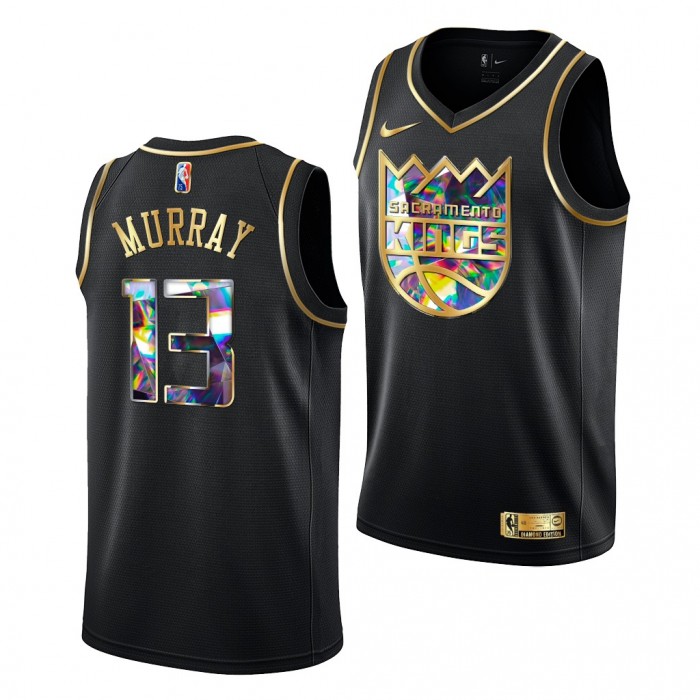 2022 NBA Draft Keegan Murray #13 Kings Black Golden Diamond Jersey