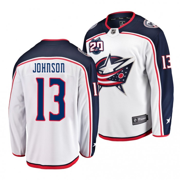 2021 NHL Draft Kent Johnson Blue Jackets Jersey White