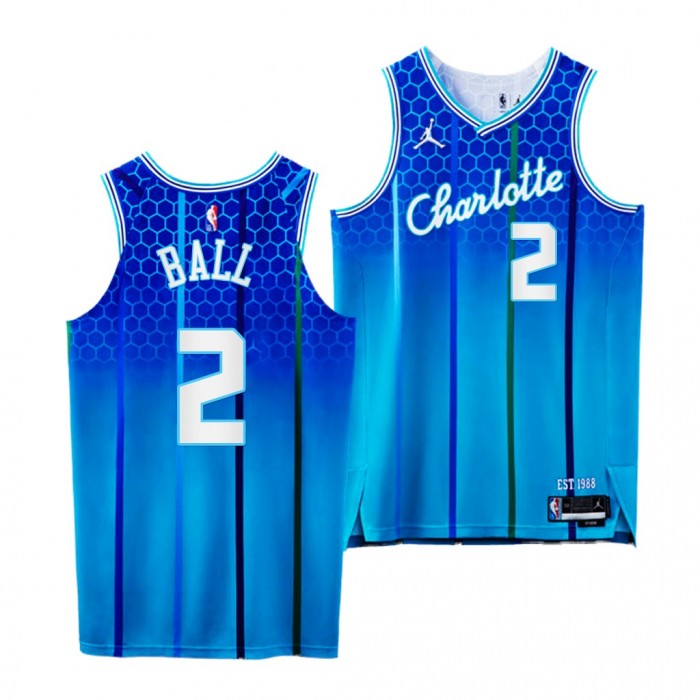 2020 NBA Draft LaMelo Ball Hornets NBA 75th Authentic Jersey Teal #2