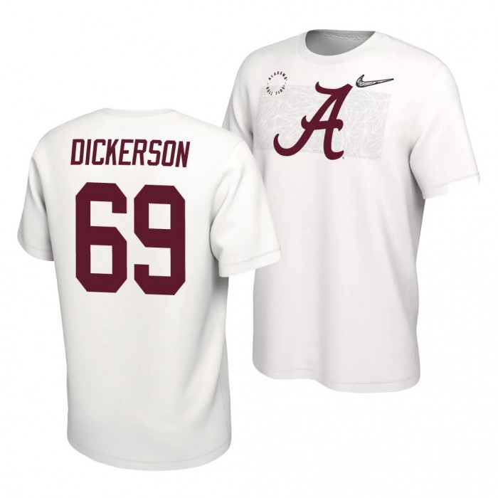 Alabama Crimson Tide Landon Dickerson White Nike College Football Playoff T-Shirt