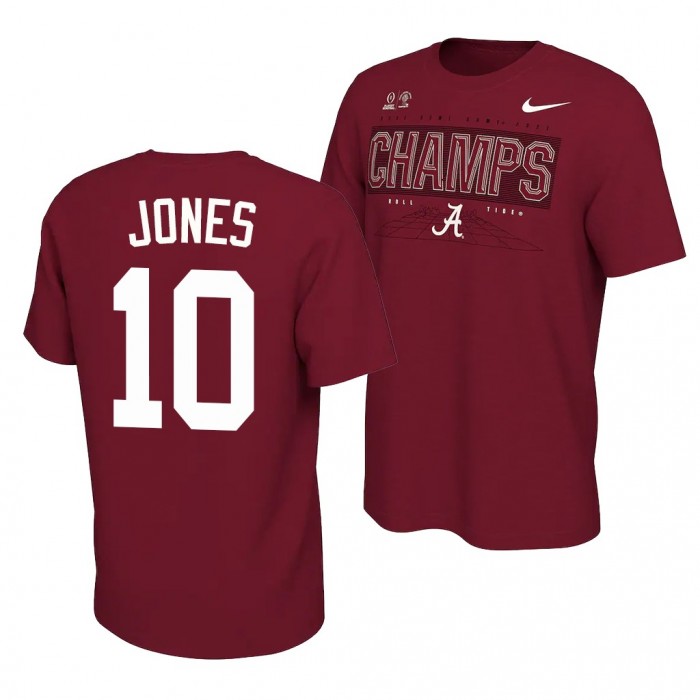 Alabama Crimson Tide Alabama Crimson Tide Mac Jones Crimson 2021 Rose Bowl Champions College Football Playoff T-Shirt