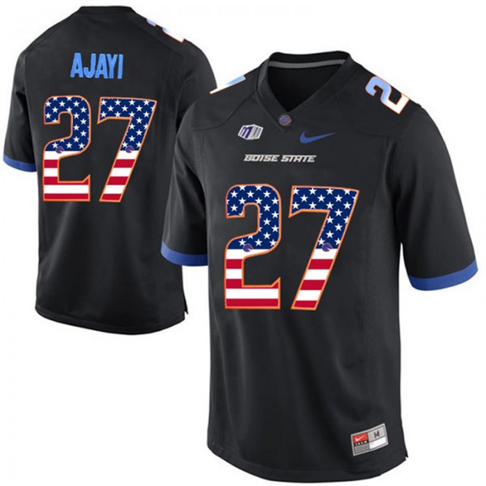 2017 US Flag Fashion Male Boise State Broncos Jay Ajayi Black College Football Limited Jersey