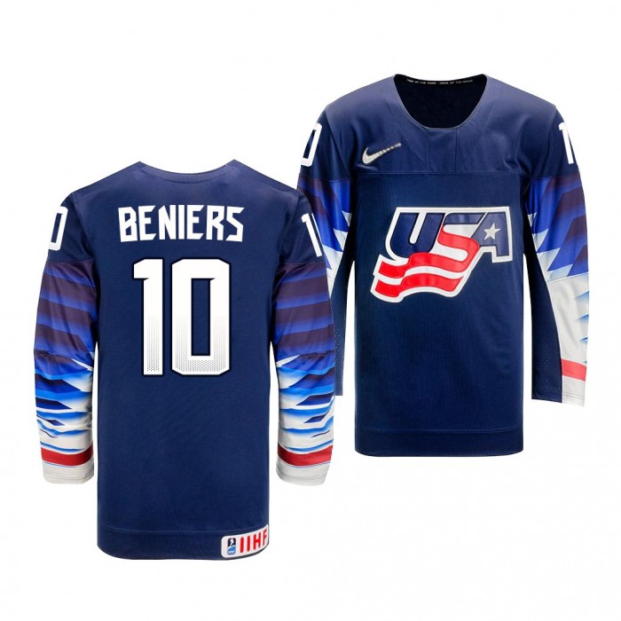2021 NHL Draft Matty Beniers USA Jersey Navy