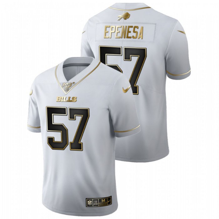 AJ Epenesa 2020 NFL Draft Golden Edition White Jersey For Men