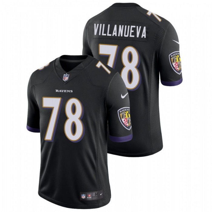 Alejandro Villanueva Baltimore Ravens Vapor Limited Black Jersey