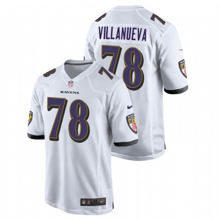 Alejandro Villanueva Baltimore Ravens Game White Jersey