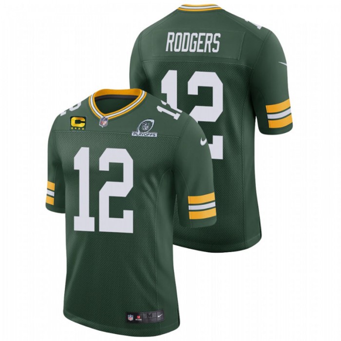 Aaron Rodgers Green Bay Packers 2020 NFL Playoffs Green Classic Limited Jersey
