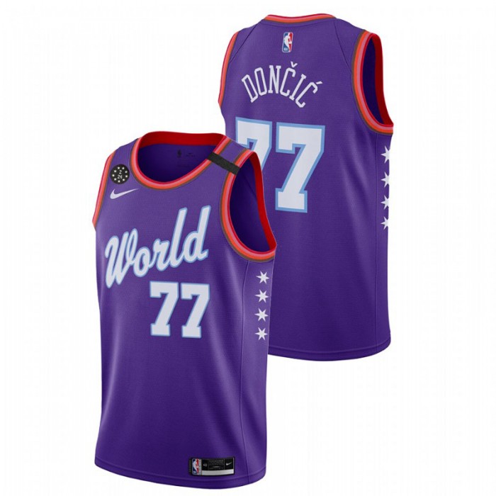 2020 NBA Rising Star Luka Doncic Jersey Purple For Men