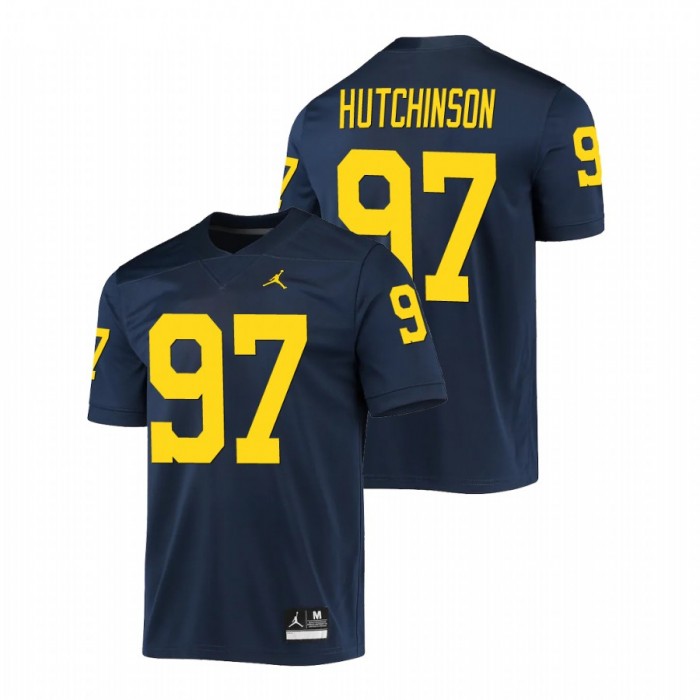 Aidan Hutchinson Michigan Wolverines Navy Game Jersey