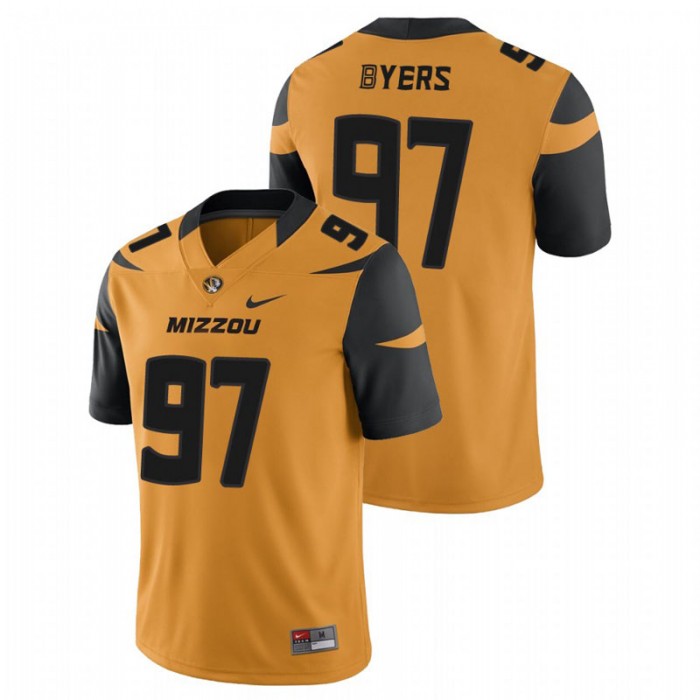 Akial Byers Missouri Tigers College Football Gold Game Jersey