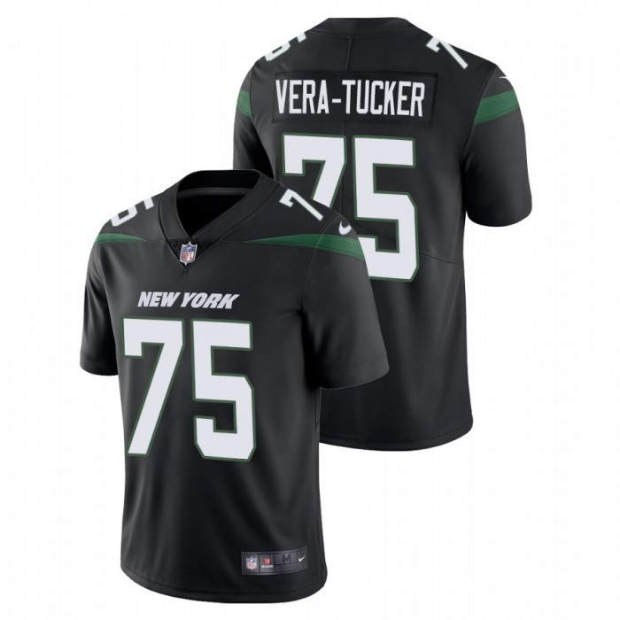 Alijah Vera-Tucker New York Jets 2021 NFL Draft Black Vapor Limited Jersey