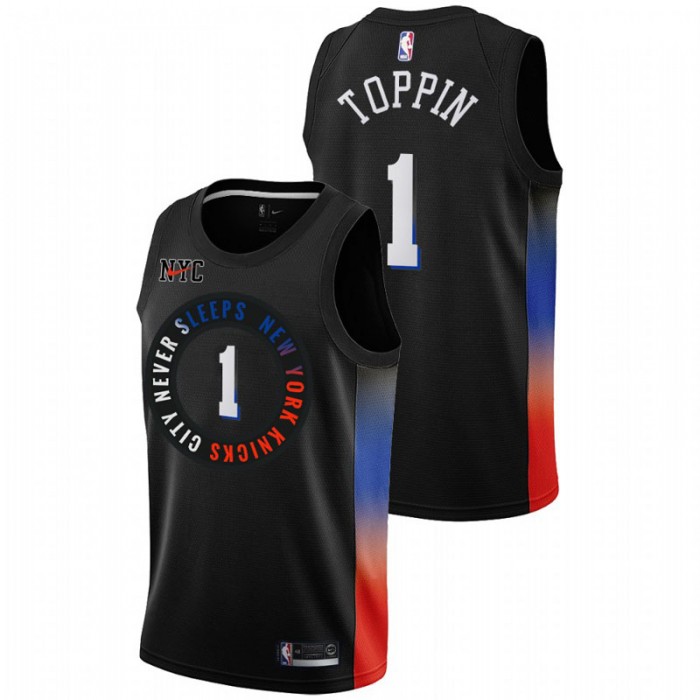 2020 NBA Draft Obi Toppin Jersey Black Men