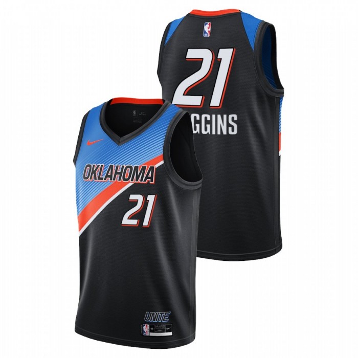 Aaron Wiggins Oklahoma City Thunder Black City Edition 2021 NBA Draft Jersey