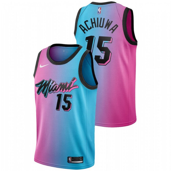 2020 NBA Draft Precious Achiuwa Jersey Blue Pink Men