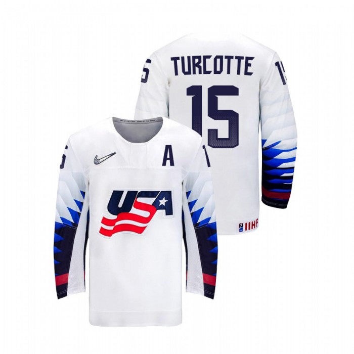 Alex Turcotte USA Team 2021 IIHF World Junior Championship White Home Jersey