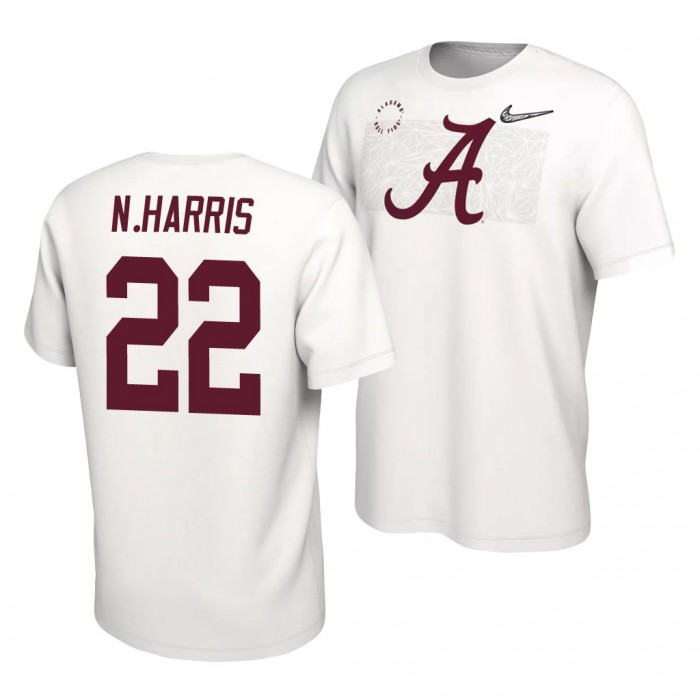 Alabama Crimson Tide Najee Harris White Nike College Football Playoff T-Shirt