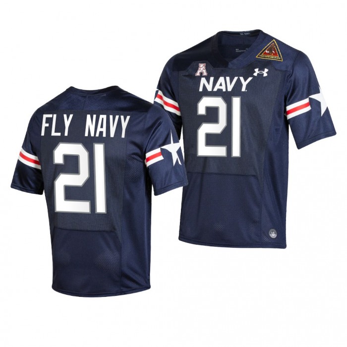 2021-22 Navy Midshipmen Fly Navy Alternate Football Jersey-Youth