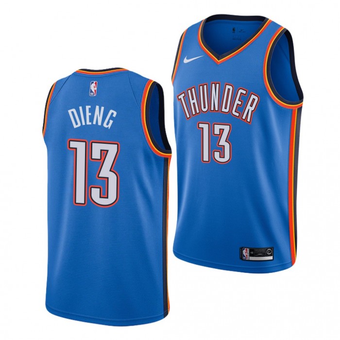 2022 NBA Draft Ousmane Dieng #13 Thunder Blue Jersey Icon Edition